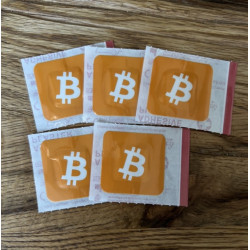 Bitcoin plaster in 3D-printed gift box (white)
