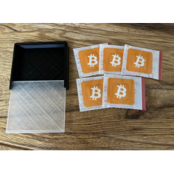 Bitcoin plaster in 3D-printed gift box (black)