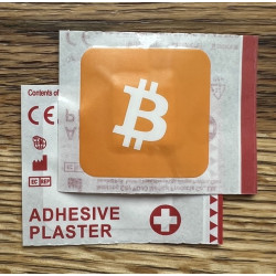 Bitcoin plaster in 3D-printed gift box (white)